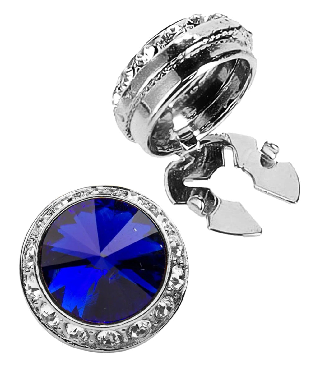 Vittorio Vico Men's Crystal Colorstone Button Cover