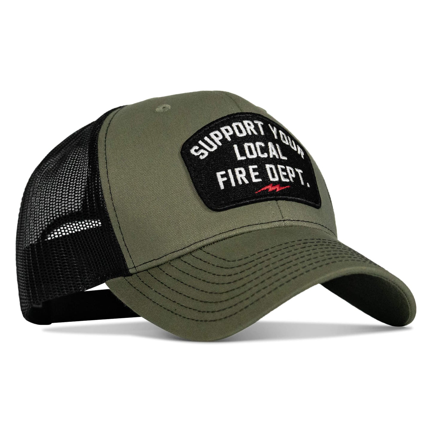 Support Your Local Fire Dept. Patch Snapback Hat