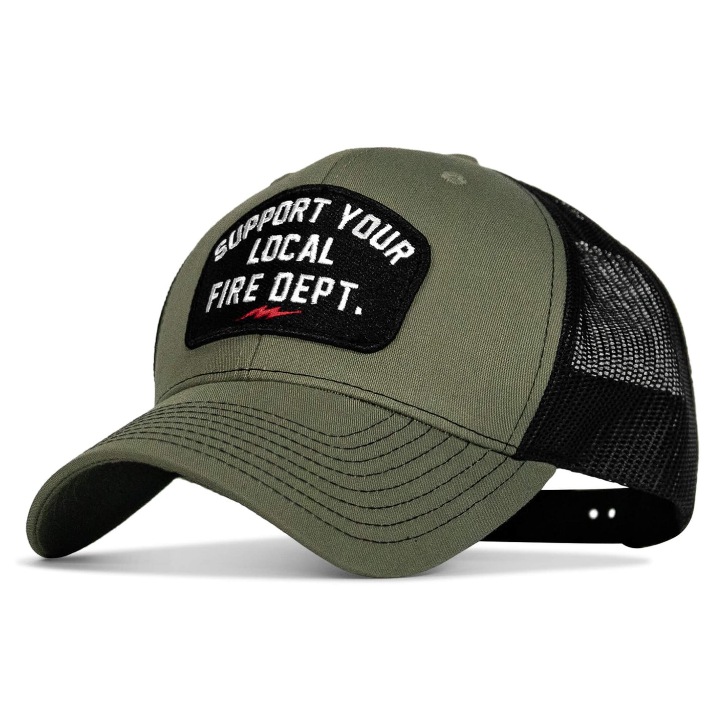 Support Your Local Fire Dept. Patch Snapback Hat