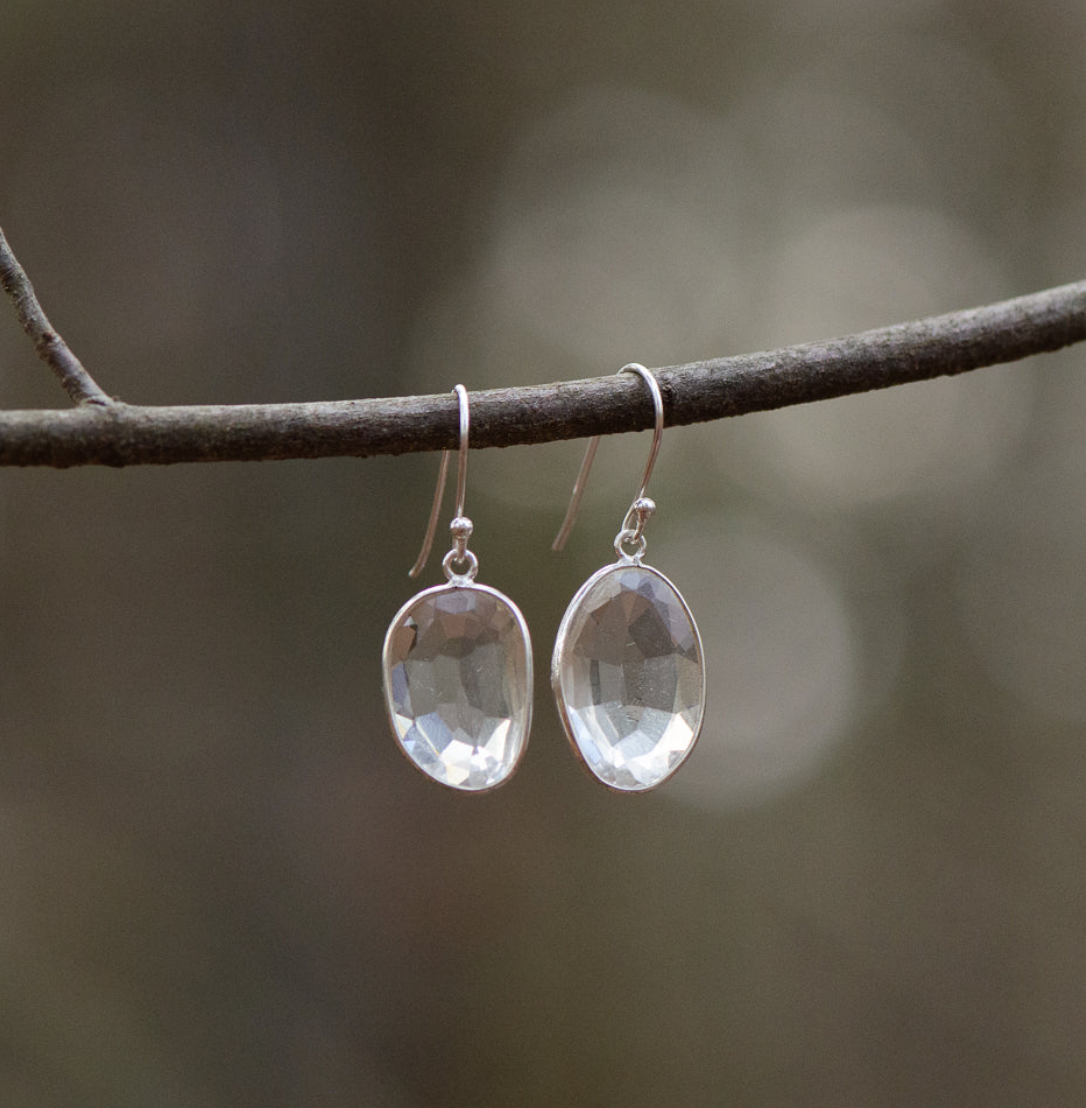 Clear Quartz Danglers