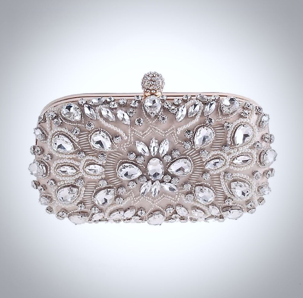 Greta - Champagne Bridal Handbag Clutch