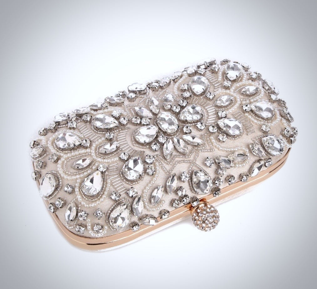 Greta - Champagne Bridal Handbag Clutch