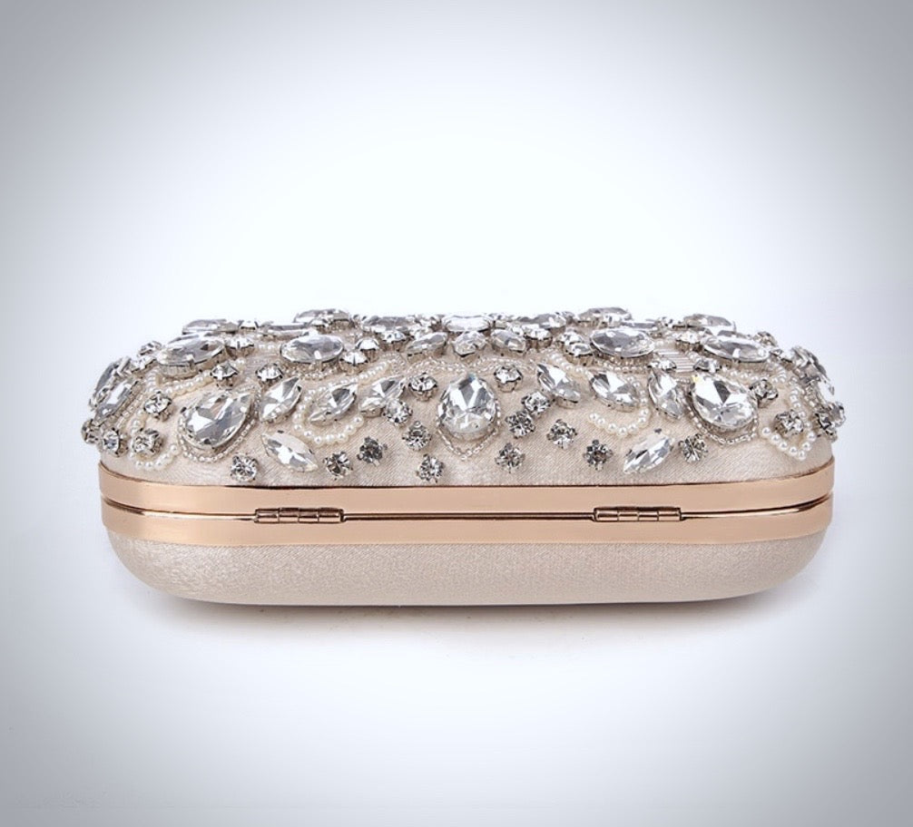 Greta - Champagne Bridal Handbag Clutch