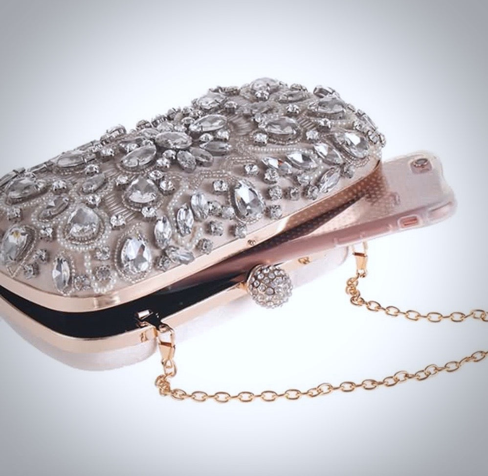 Greta - Champagne Bridal Handbag Clutch