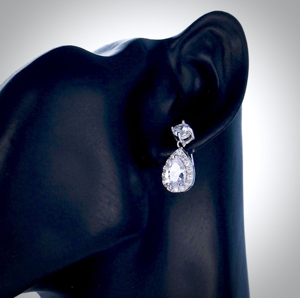 Juliana - Cubic Zirconia Bridal Jewelry Set - Available in Silver, Rose Gold and Yellow Gold