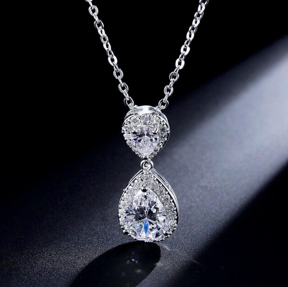 Renee - Cubic Zirconia Bridal Jewelry Set - Available in Silver, Rose Gold and Yellow Gold