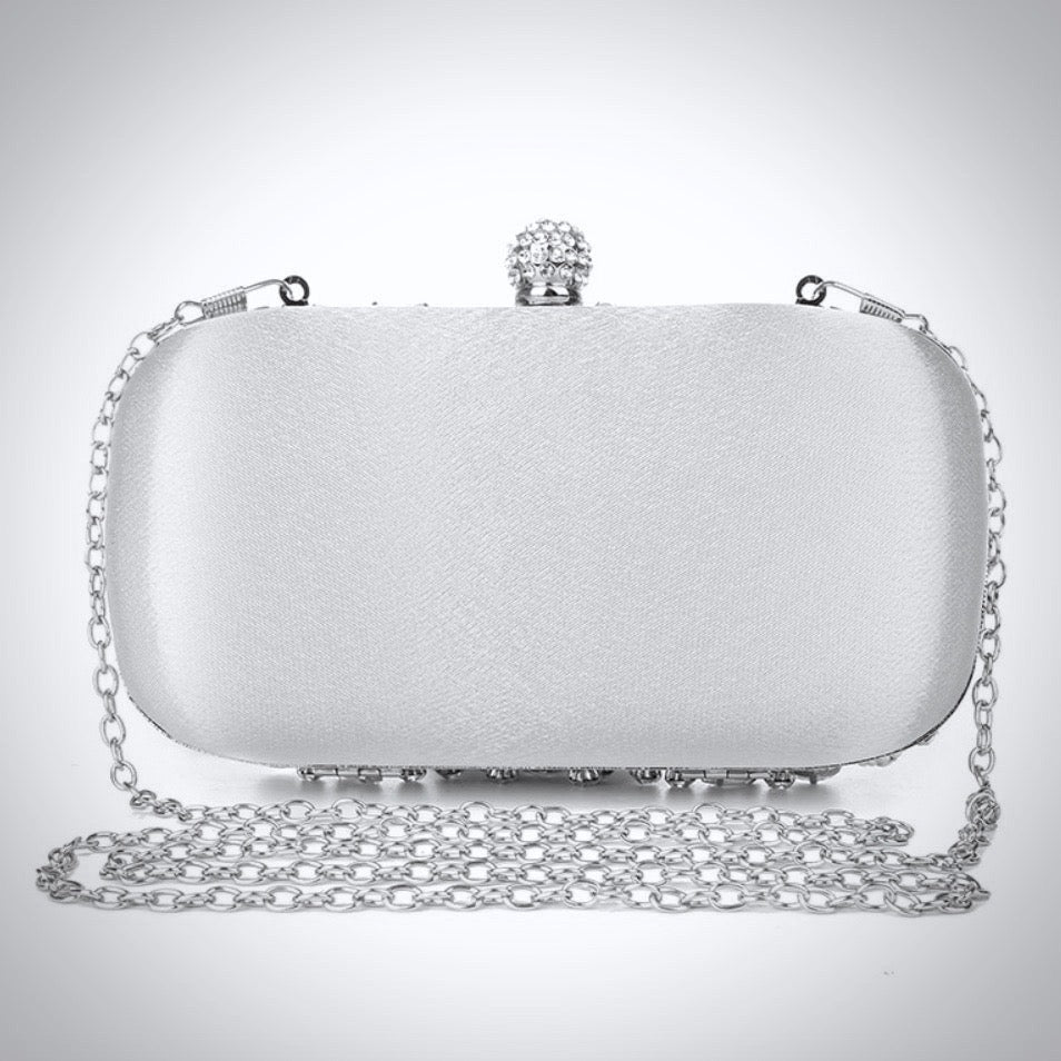 Flavia - Silver Bridal Handbag Clutch