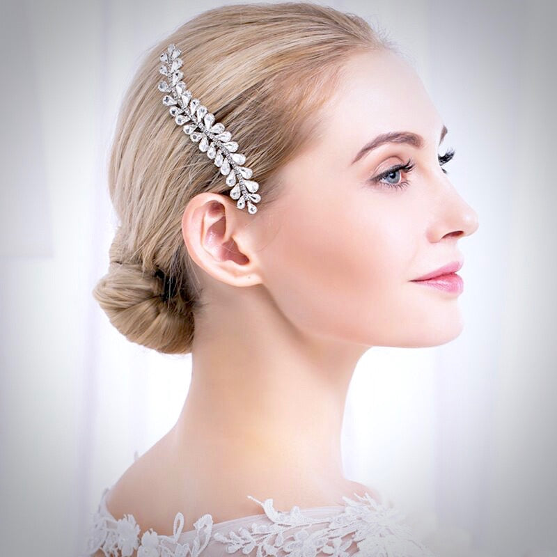 "Tamara" - Silver Austrian Crystal Bridal Hair Comb