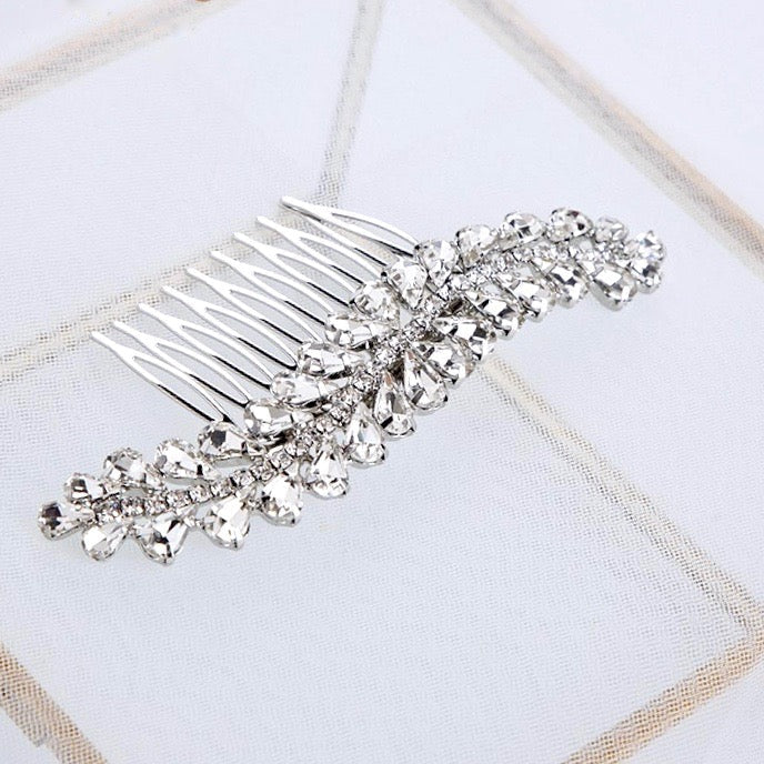"Tamara" - Silver Austrian Crystal Bridal Hair Comb