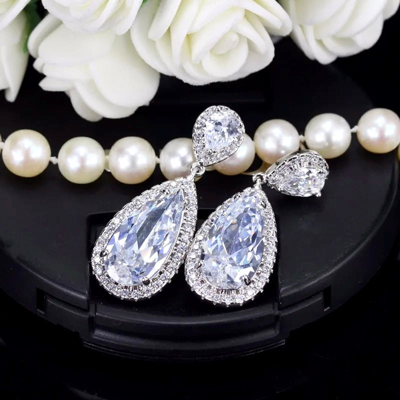"Vianne" - Cubic Zirconia Bridal Earrings