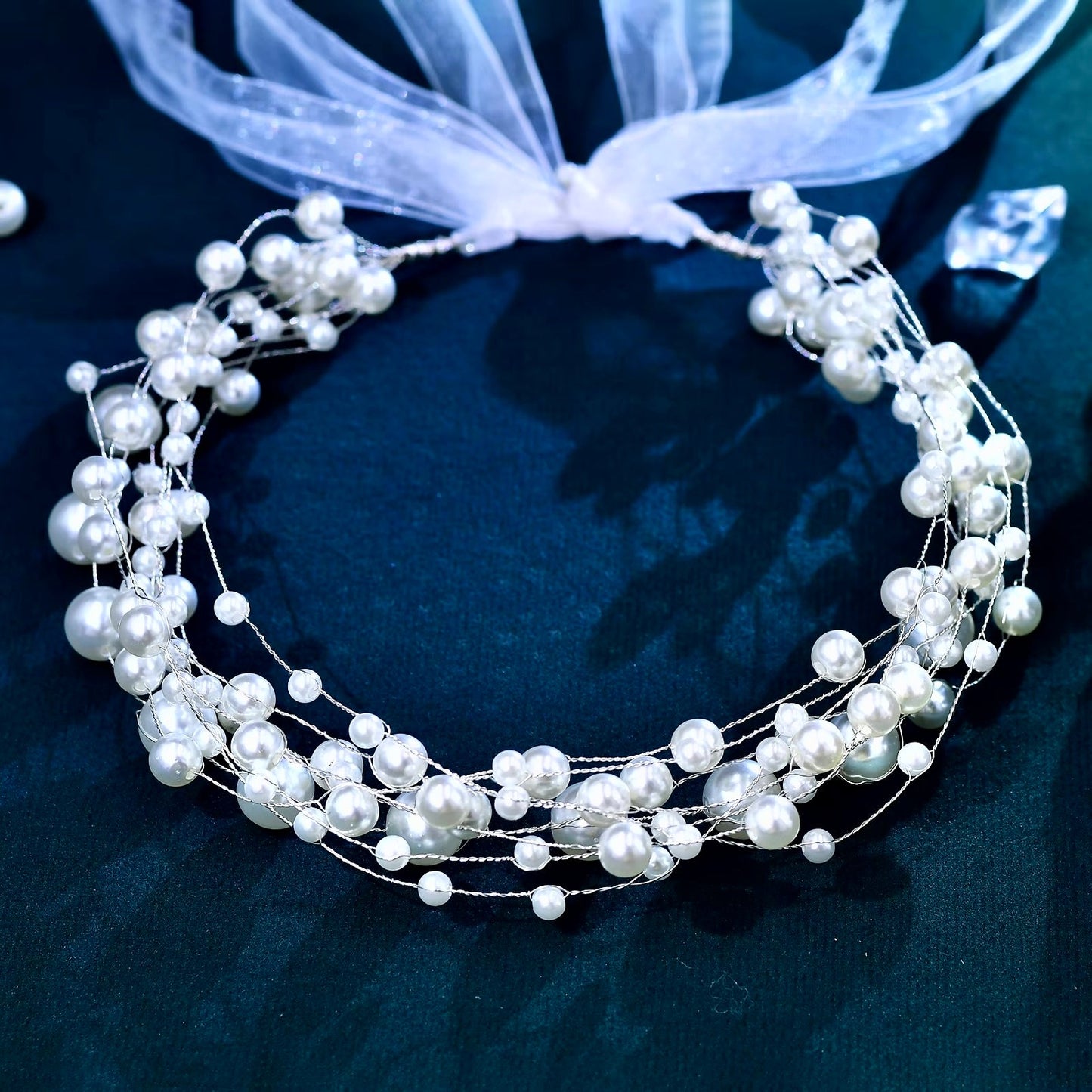 "Glam" - Pearl Bridal Headband