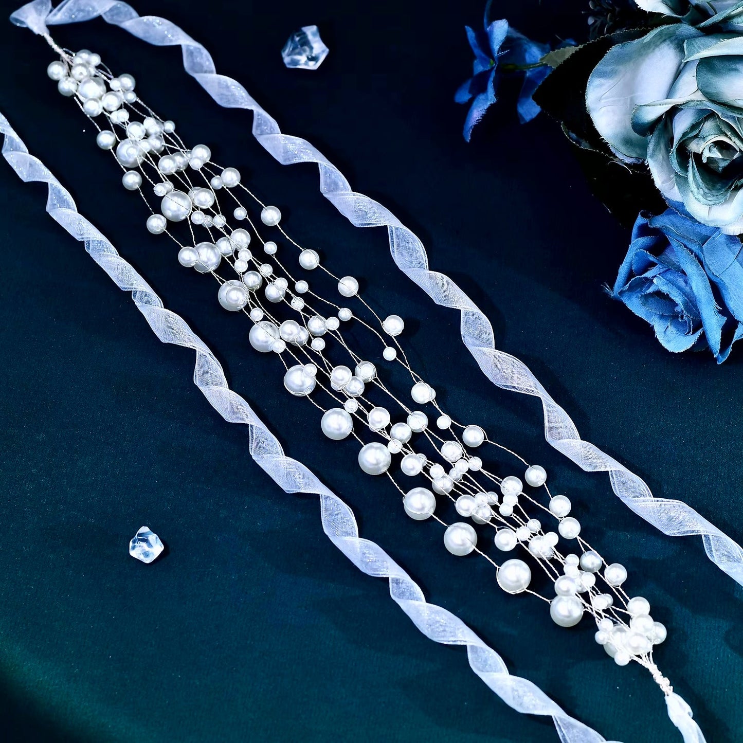 "Glam" - Pearl Bridal Headband