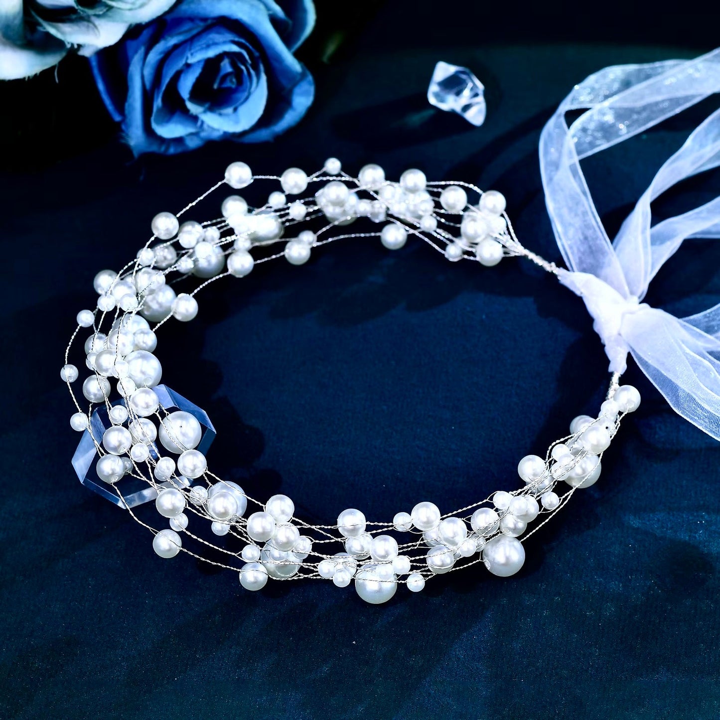 "Glam" - Pearl Bridal Headband
