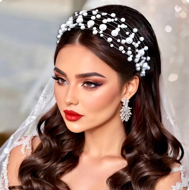 "Glam" - Pearl Bridal Headband