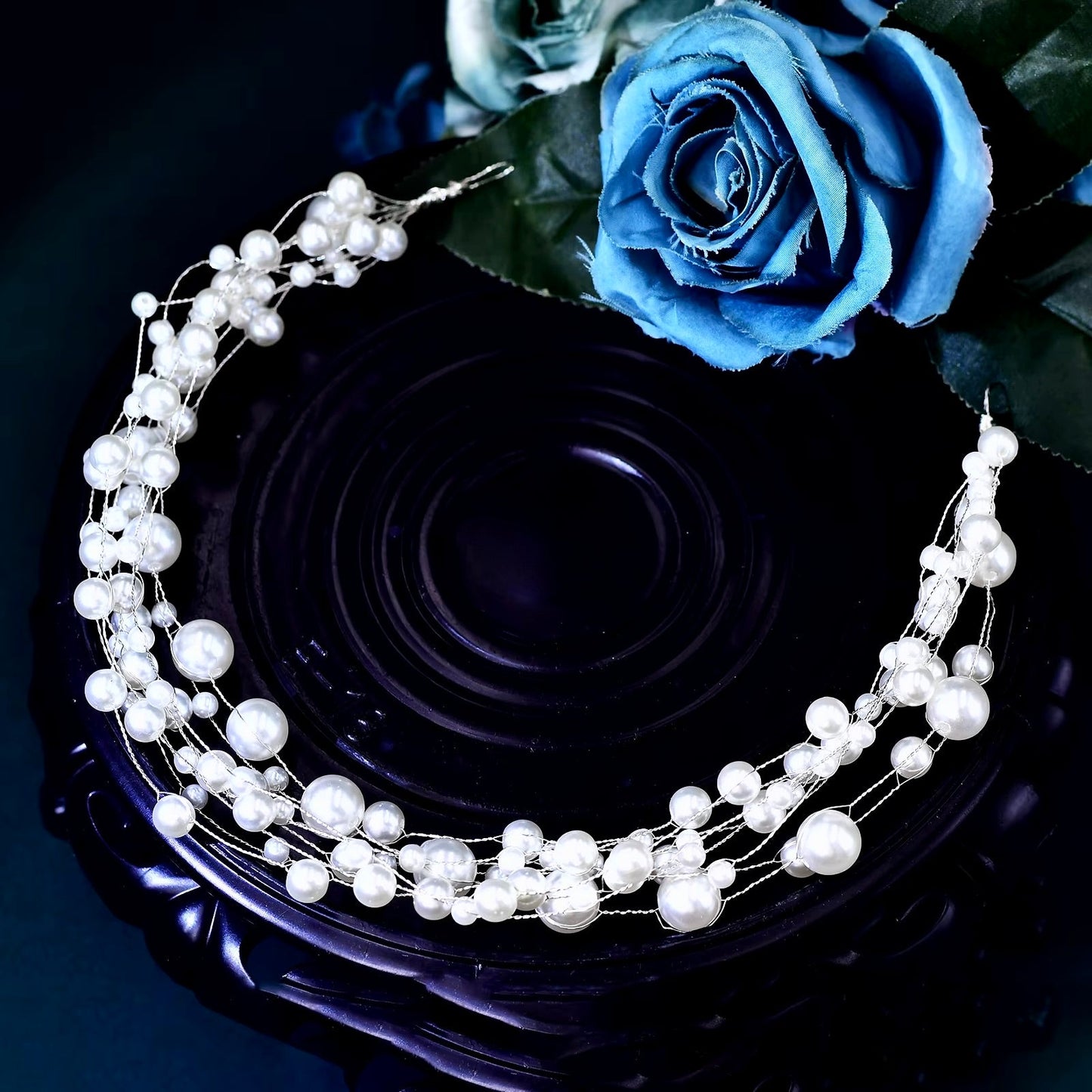 "Glam" - Pearl Bridal Headband