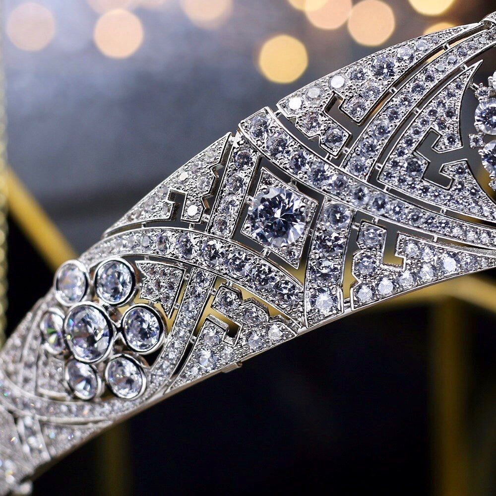Meghan - Silver Crystal Bridal Tiara