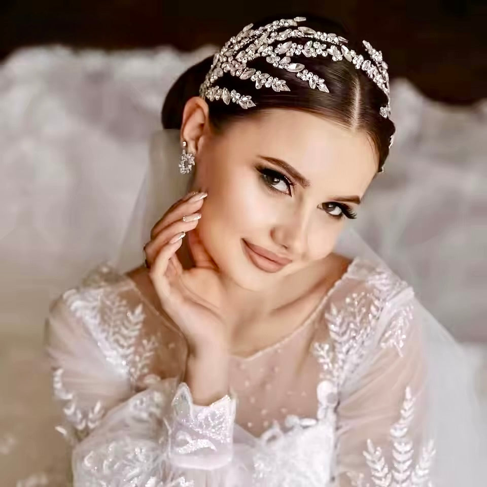 Argentina - Silver Crystal Bridal Headdress