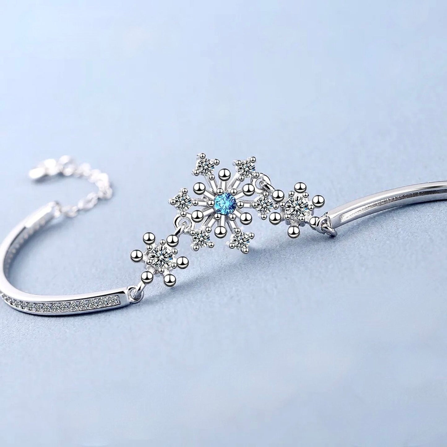 Minou - Snowflake Blue Bridal Bracelet