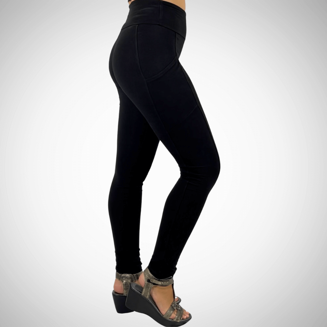 A Perfect Fit Solid Pocket Leggings Made in USA