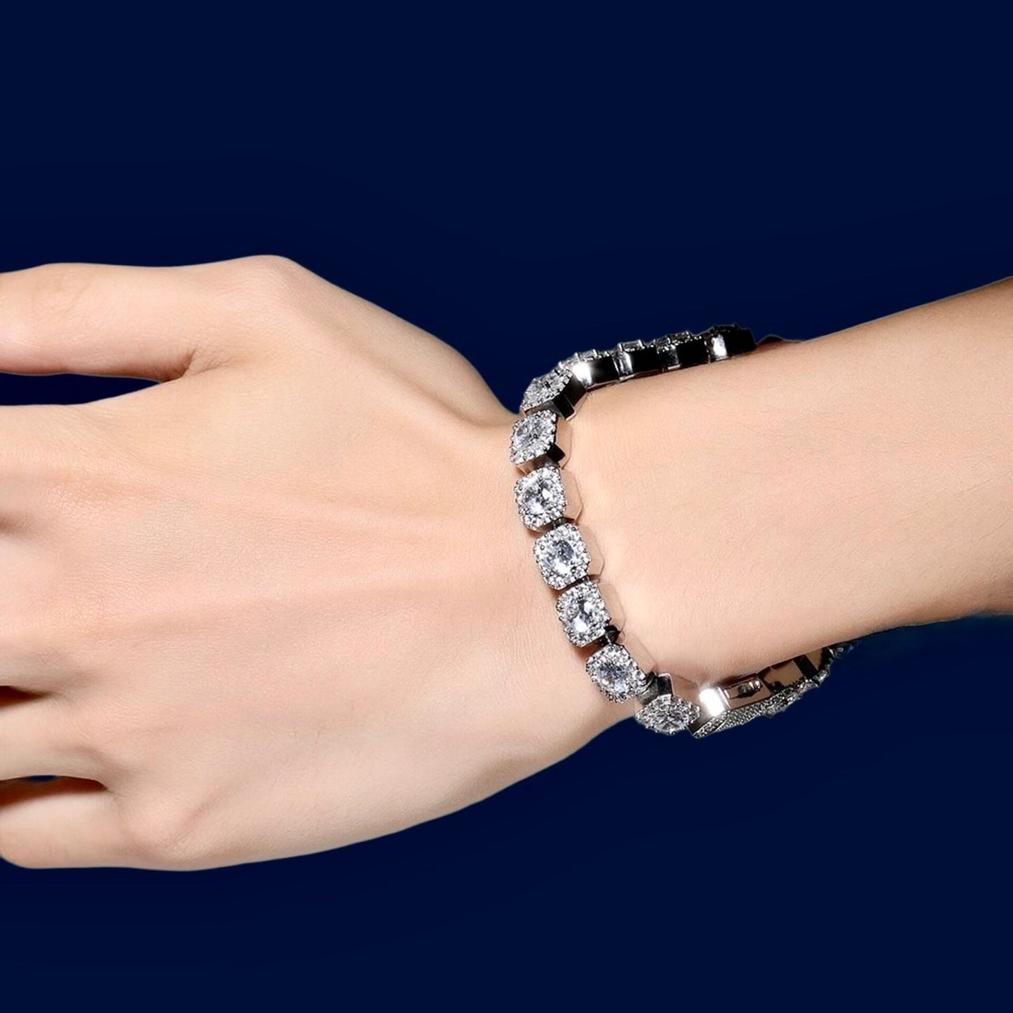 Soraya - Square Cubic Zirconia Bridal Bracelet