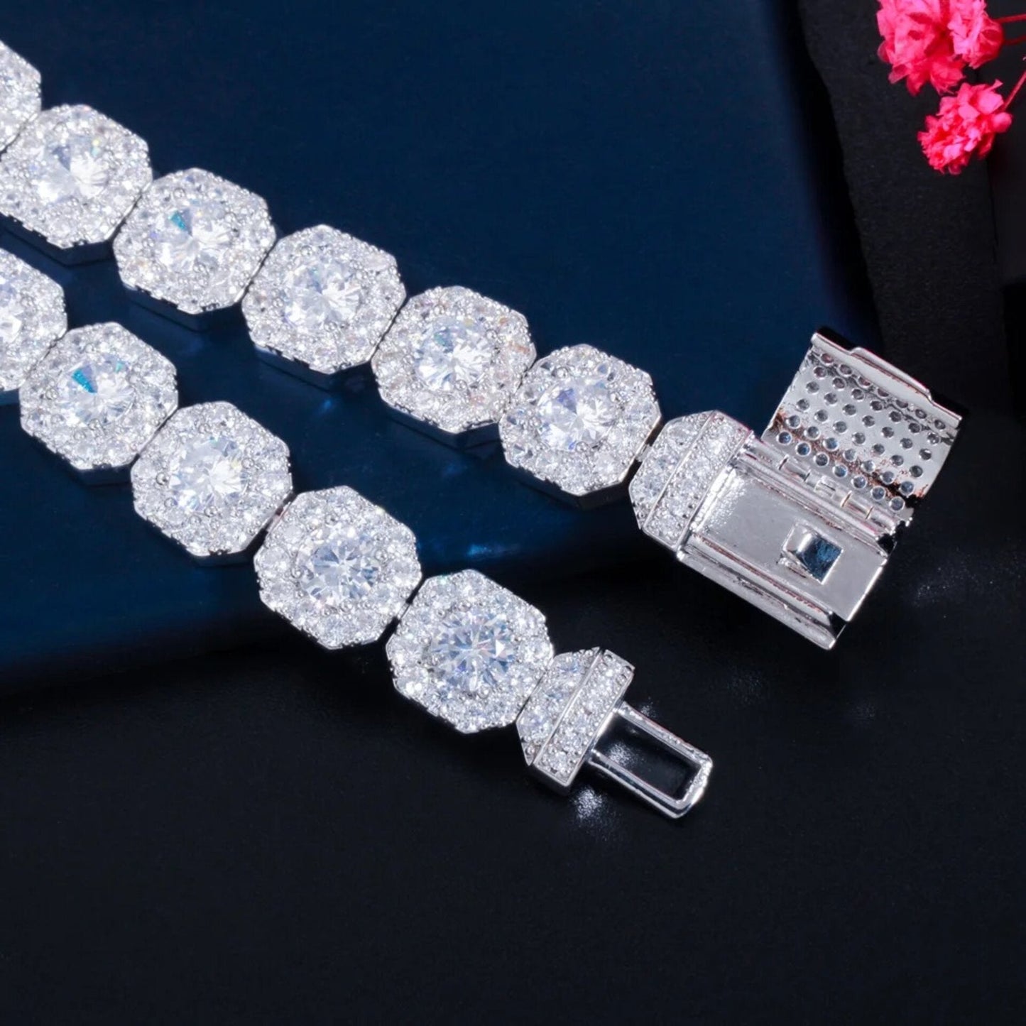 Soraya - Square Cubic Zirconia Bridal Bracelet