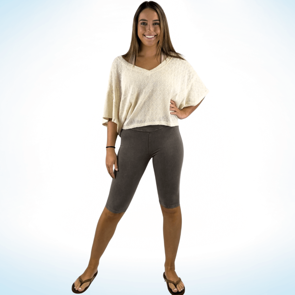 Ladies Longer Length Biker Shorts Made in USA