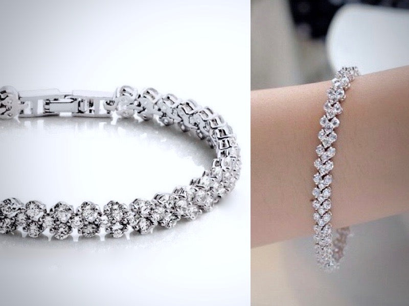 Catarina - Silver Cubic Zirconia Bridal Three-Piece Jewelry Set