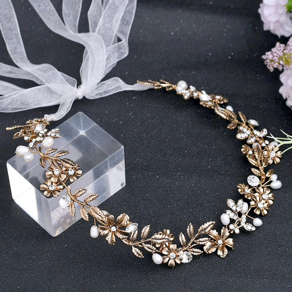 Avalon - Vintage Pearl and Rhinestone Bridal Headband