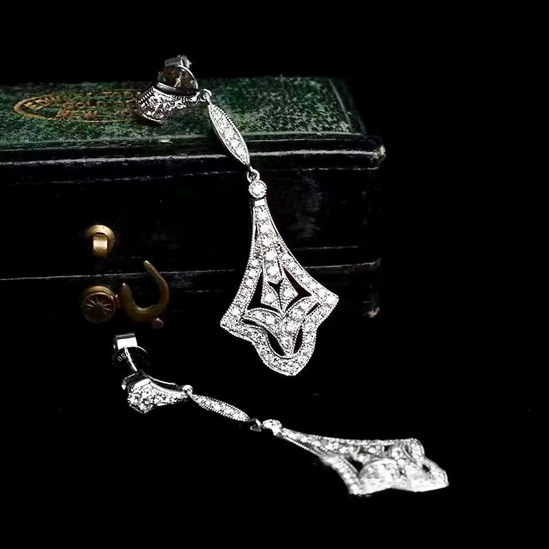 "Manon" - VIntage Style CZ Bridal Earrings