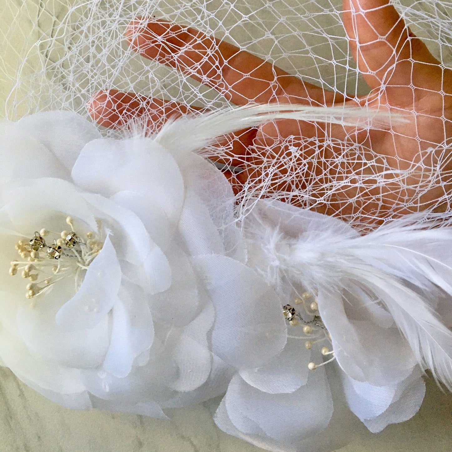 Paulette - Bridal Birdcage Veil