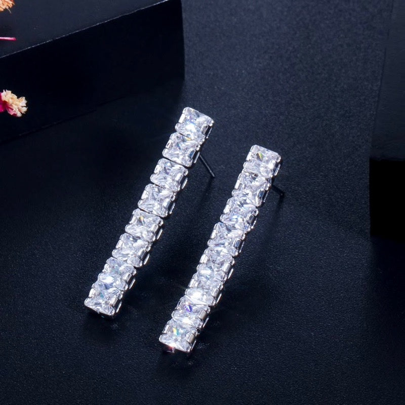 Allana - Cubic Zirconia Bridal Three-Piece Jewelry Set - Available in Silver and Gold