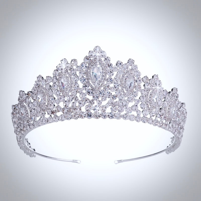 "Denali" - Silver Cubic Zirconia Bridal Tiara