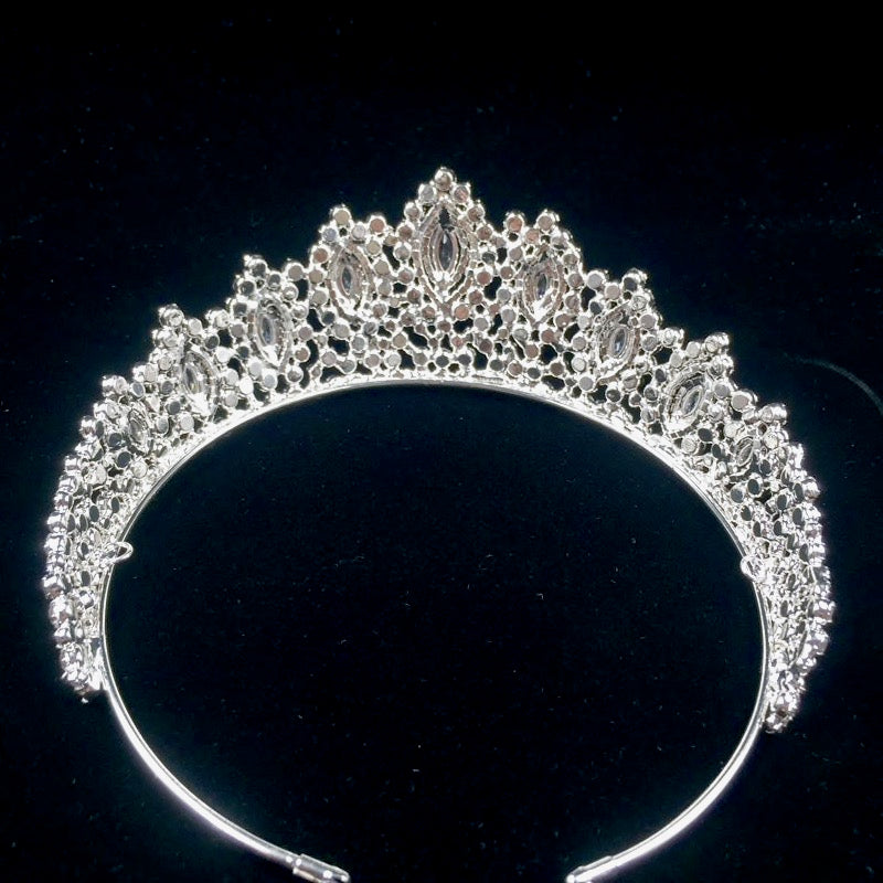 "Denali" - Silver Cubic Zirconia Bridal Tiara