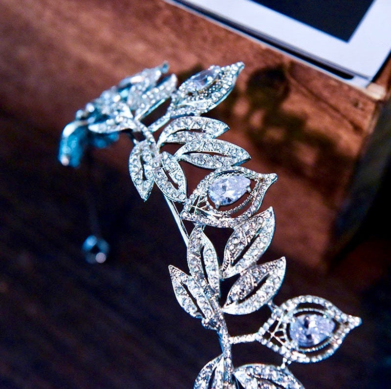 Maxine - Silver Cubic Zirconia Bridal Tiara