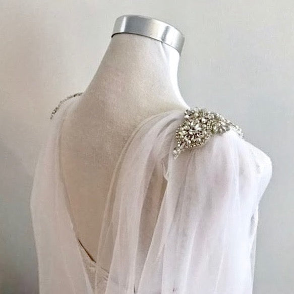 "Constance" - Wedding Cape Veil - Cathedral Length