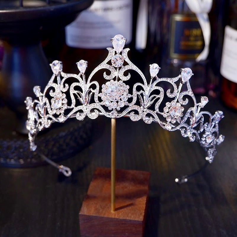 Alena - Silver Cubic Zirconia Bridal Tiara