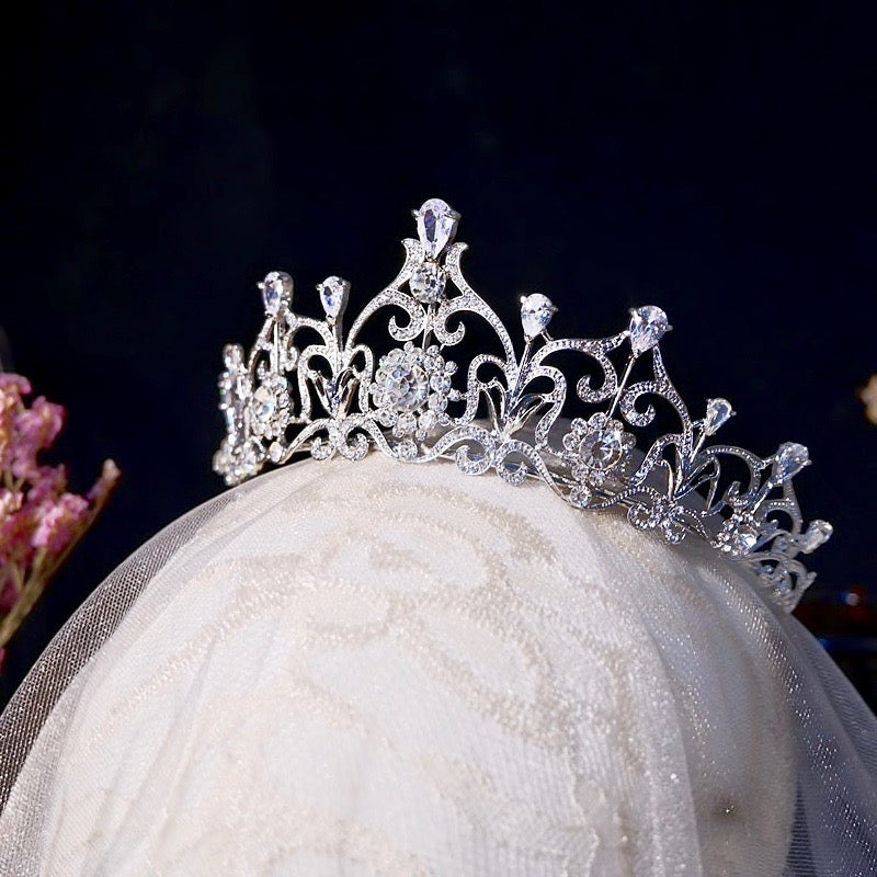 Alena - Silver Cubic Zirconia Bridal Tiara