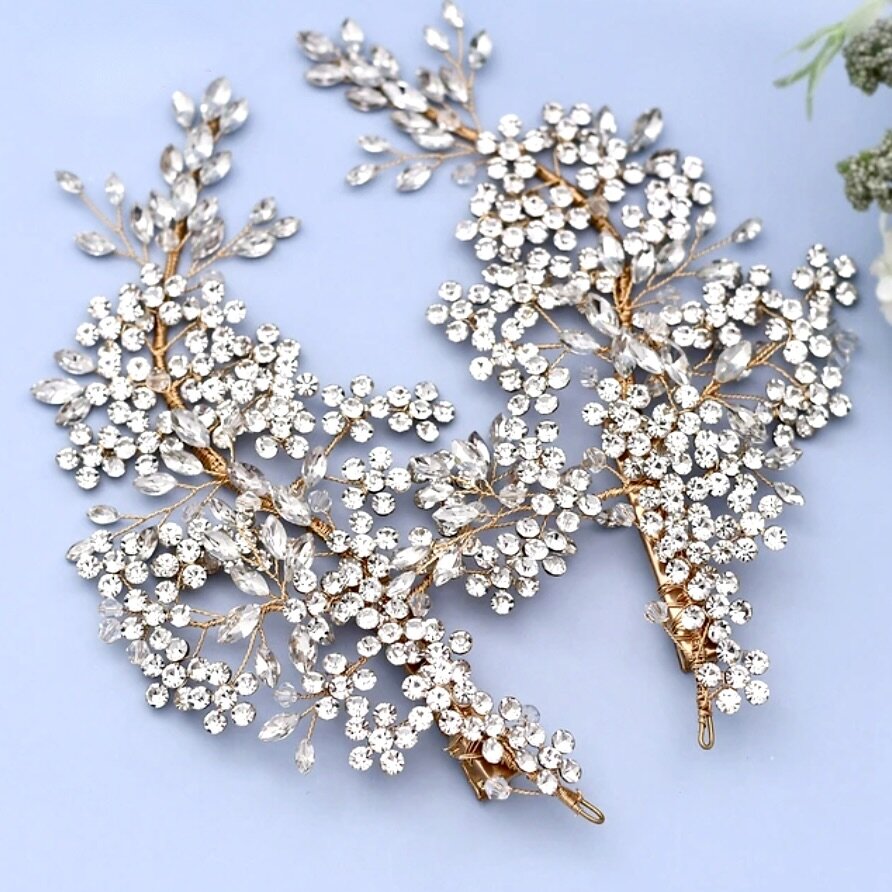 Encantada - Crystal Bridal Headdress - Available in Silver and Gold