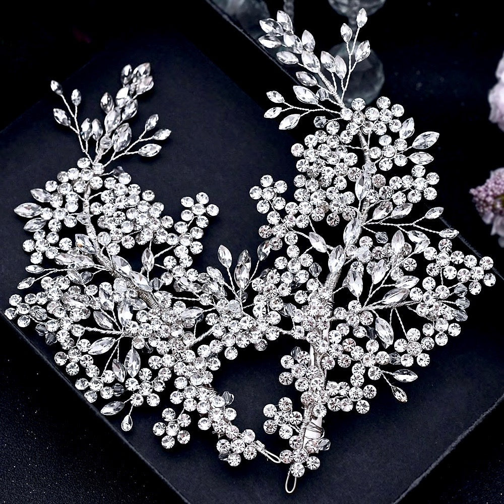 Encantada - Crystal Bridal Headdress - Available in Silver and Gold