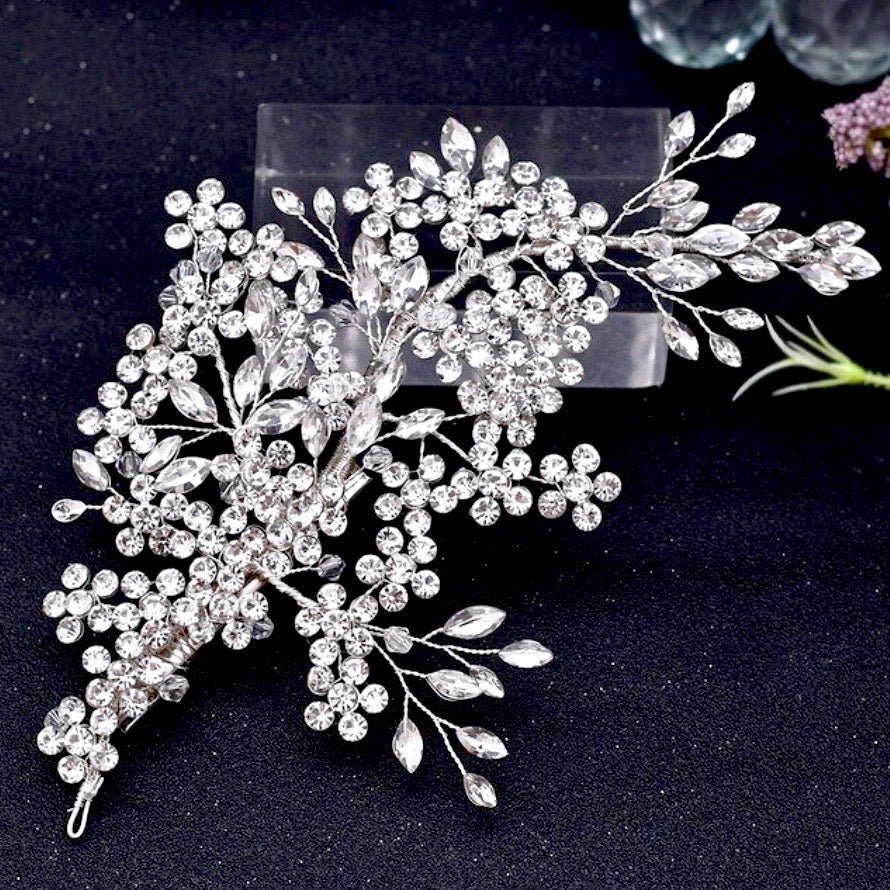 Encantada - Crystal Bridal Headdress - Available in Silver and Gold