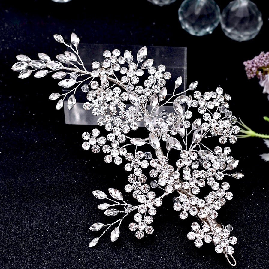 Encantada - Crystal Bridal Headdress - Available in Silver and Gold