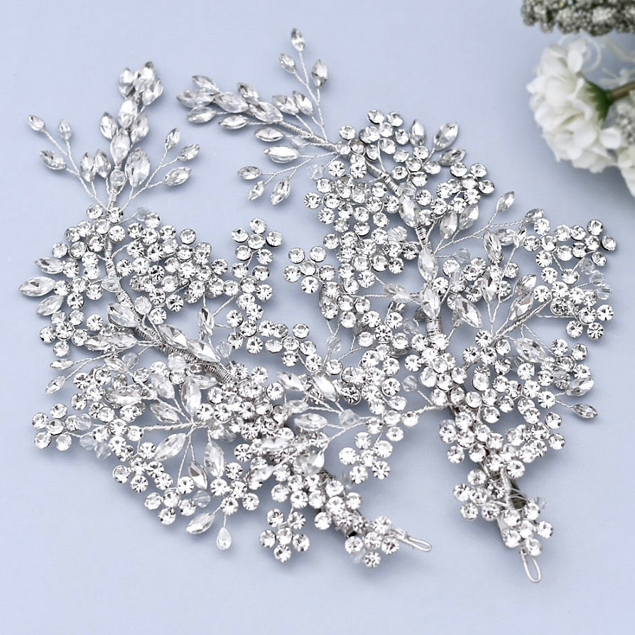 Encantada - Crystal Bridal Headdress - Available in Silver and Gold