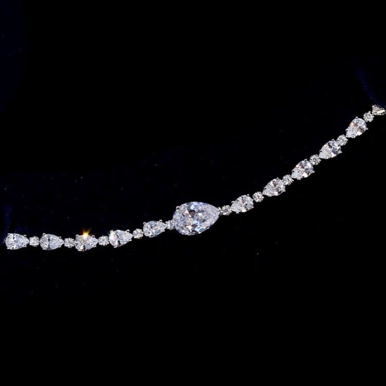 Marion - Silver Cubic Zirconia Bridal Three-Piece Jewelry Set