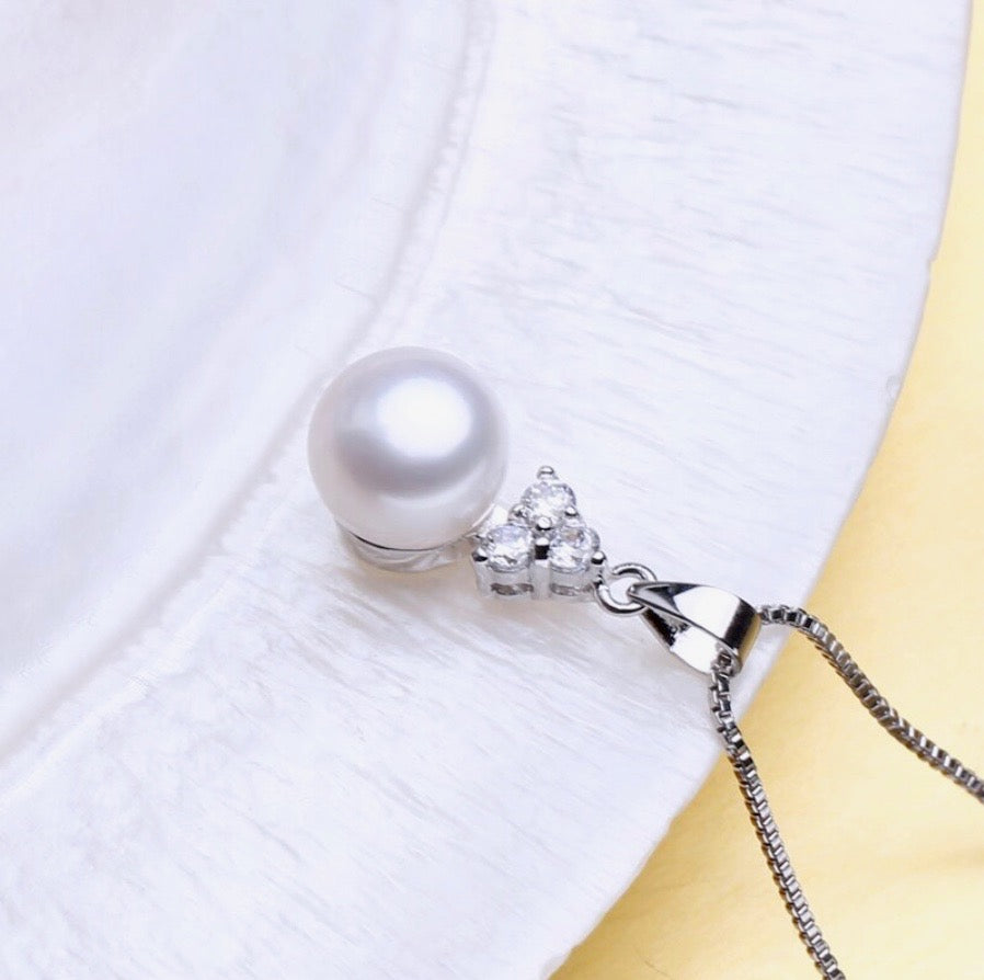 "Sonja" - Sterling Silver and Natural Pearl Bridal Jewelry Set