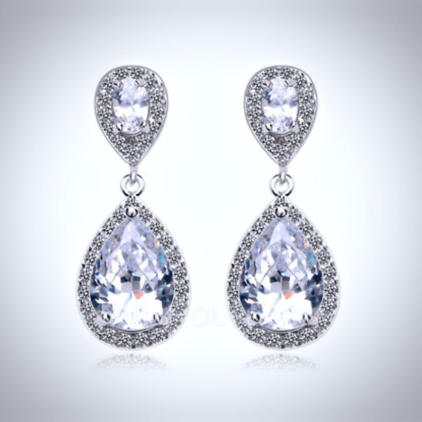 Renee - Cubic Zirconia Bridal Jewelry Set - Available in Silver, Rose Gold and Yellow Gold