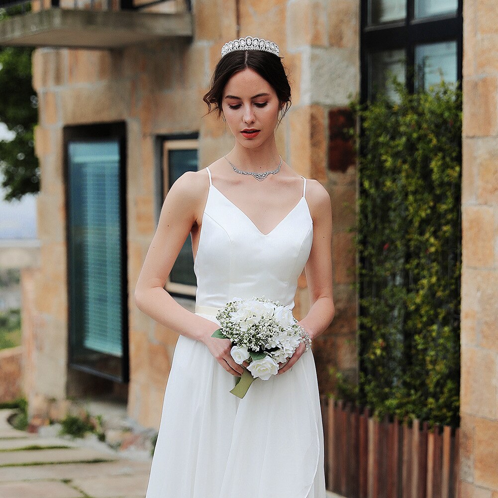 Violetta - Silver Cubic Zirconia Bridal Tiara