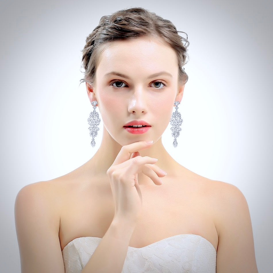 Jean - Rhinestone Bridal Earrings