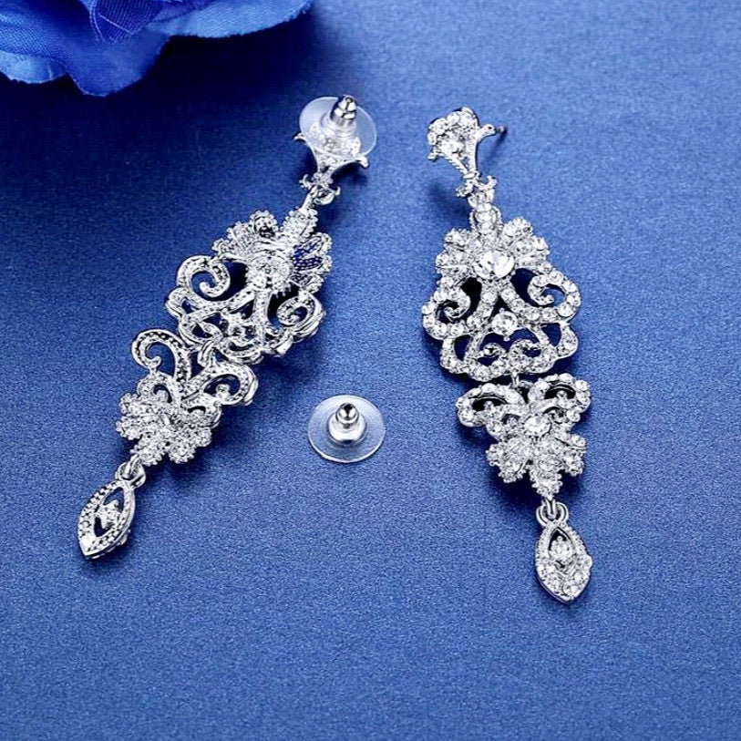 Jean - Rhinestone Bridal Earrings