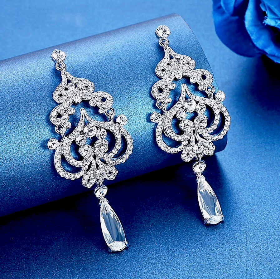 Kelsey - Rhinestone Bridal Earrings