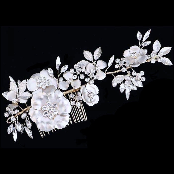 Amaya - Pearl and Crystal Bridal Hair Comb